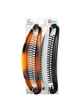 Scunci, Banana Barrettes, Assorted Colors, 3 Pieces - pzsku/Z80ADB785C2278EEBBE33Z/45/_/1668609116/a4e3118f-e89f-446a-a993-234407d0102d