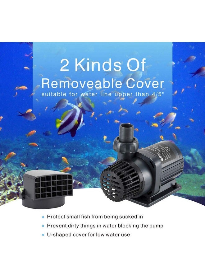 هايغر مضخة مياه هيغر 24 فولت تيار مستمر، مضخة مياه مالحة مدمجة/غاطسة مع وحدة تحكم بشاشة LCD، مضخة إرجاع 1350 جالون في الساعة لحوض الشعاب المرجانية - Image 4