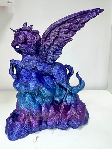 Stronghero3D خيوط طابعة ثلاثية الأبعاد Stronghero3D PLA 1.75 مم، خيوط متلألئة متلألئة، غالاكسي غليتر قوس قزح، ألوان متعددة، دقة +/-0.05 مم الوزن الصافي 1 كجم (2.2 رطل) لطابعة Bambulab P1P P1S H2D - Image 3