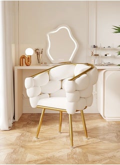 fashionhome Multipurpose Luxury Bubble Shape Accent Chair Upholstered Ergonomic Design Office Chair Single Back Sofa Chair with Armrest for Living Room Bedroom Office 45x35x76 cm  - Image 1