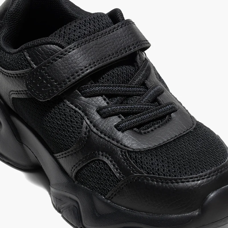AMICA Amica Kids School Shoes  Lightweight, breathable vegan leather sneakers with anti-slip phylon outsole, memory foam insoles, and Single Velcro closure for boys, girls, and school wear.