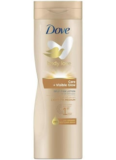 Dove Body Love Visible Glow Gradual Self Tan Body Lotion light to Medium 400ml  - Image 2