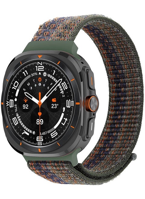 Galaxy Watch Ultra 47MM Krd-03 Mesh Strap-Green-Orange