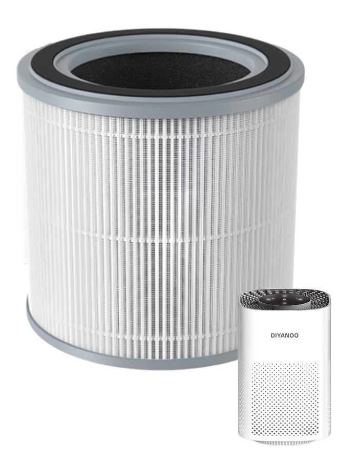 DIYANOO Air Purifier Replacement Filter – 3-Stage True HEPA with Activated Carbon, Removes 99.97% of Dust, Pollen, Pet Dander & Odors - Image 1
