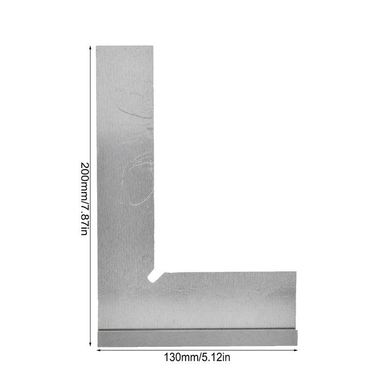 Aqxreight 90 Degree Angle Ruler Stainless Steel Engineer Machined Size 200x130mm - Image 4
