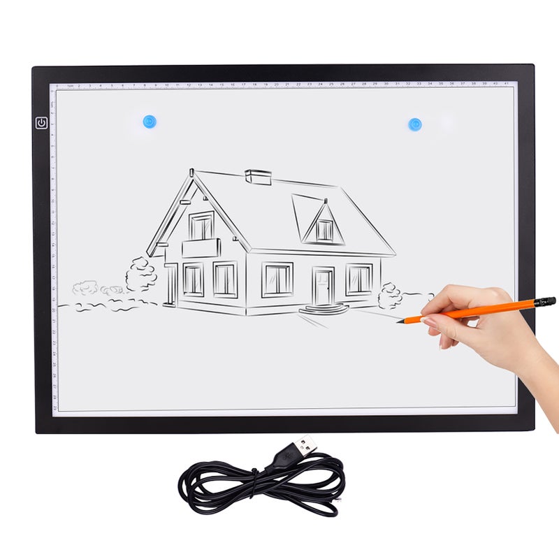 A3 Magnetic LED Light Pad Artcraft Tracing Light Box Tracer Copy Board USB Powered Brightness Dimmable for Artists Drawing Sketching Animation Designing Tattoo DIY Diamond Painting - Image 1