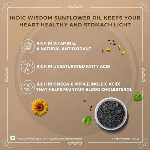 IndicWisdom Wood Pressed Sunflower Oil 1 liter (Cold Pressed Sunflower Oil - Extracted on Wooden Churner) - Image 4
