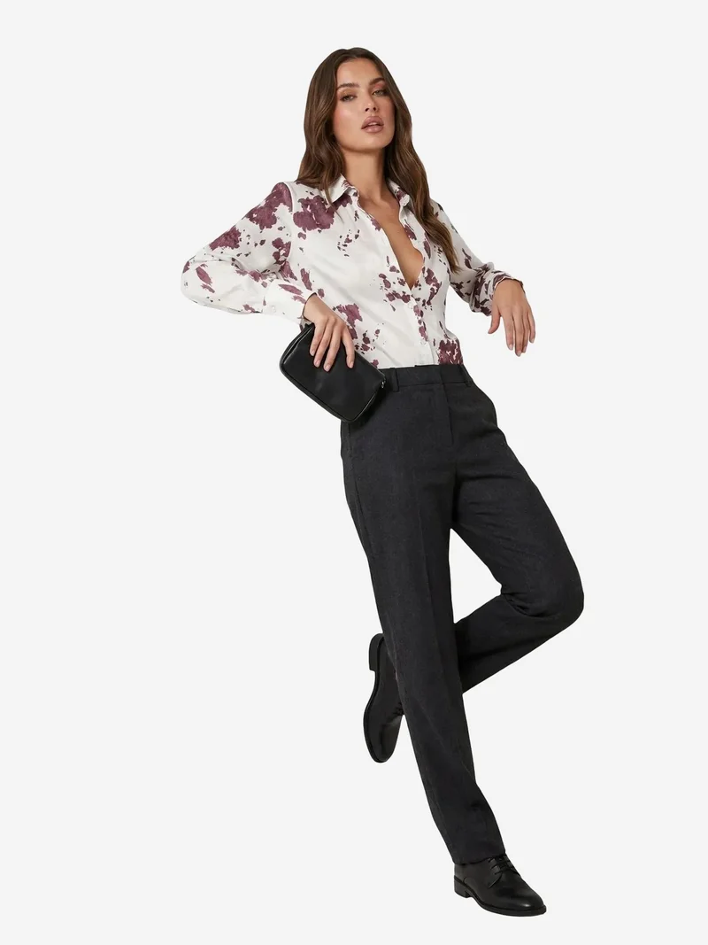 ماي فاشن MY FASHION Abstract Print Button-Up Shirt