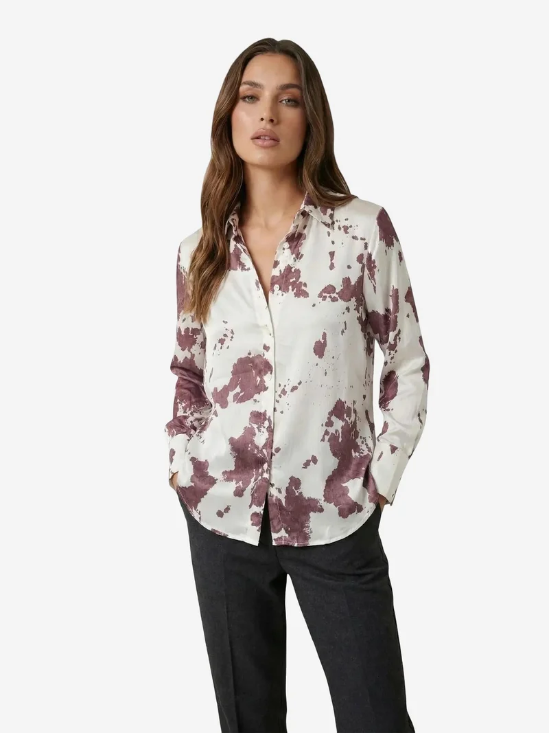ماي فاشن MY FASHION Abstract Print Button-Up Shirt
