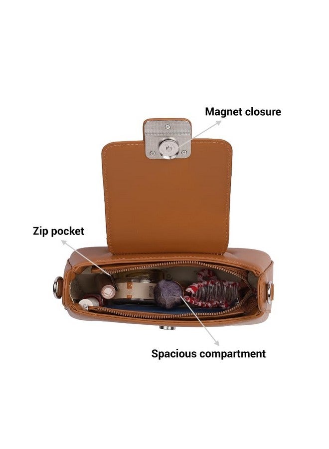 Mochi Women Tan Sling Bag (66-214) - Image 5