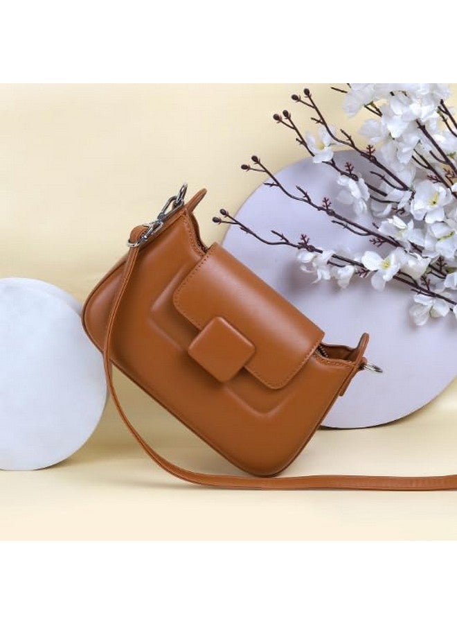 Mochi Women Tan Sling Bag (66-214) - Image 2