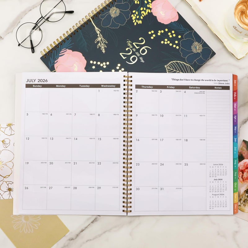 Indeme 2026-2029 Monthly Planner/Calendar - 3 Year Monthly Planner 2026-2029, July 2026 - June 2029, 9'' x 11'', 36 Colorful Months Tabs, Pocket, Note Pages, Holidays, Twin-wire Binding - Image 2