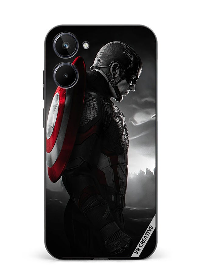 VR CREATIVE Protective Case Cover For Realme 10 Captain America Design Multicolour - Image 1