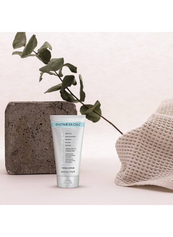 Pharmagel Enzyme Ex-Cell - Gentle Papaya Face Exfoliator Scrub For All Skin Types - 6 Ounces  - Image 3