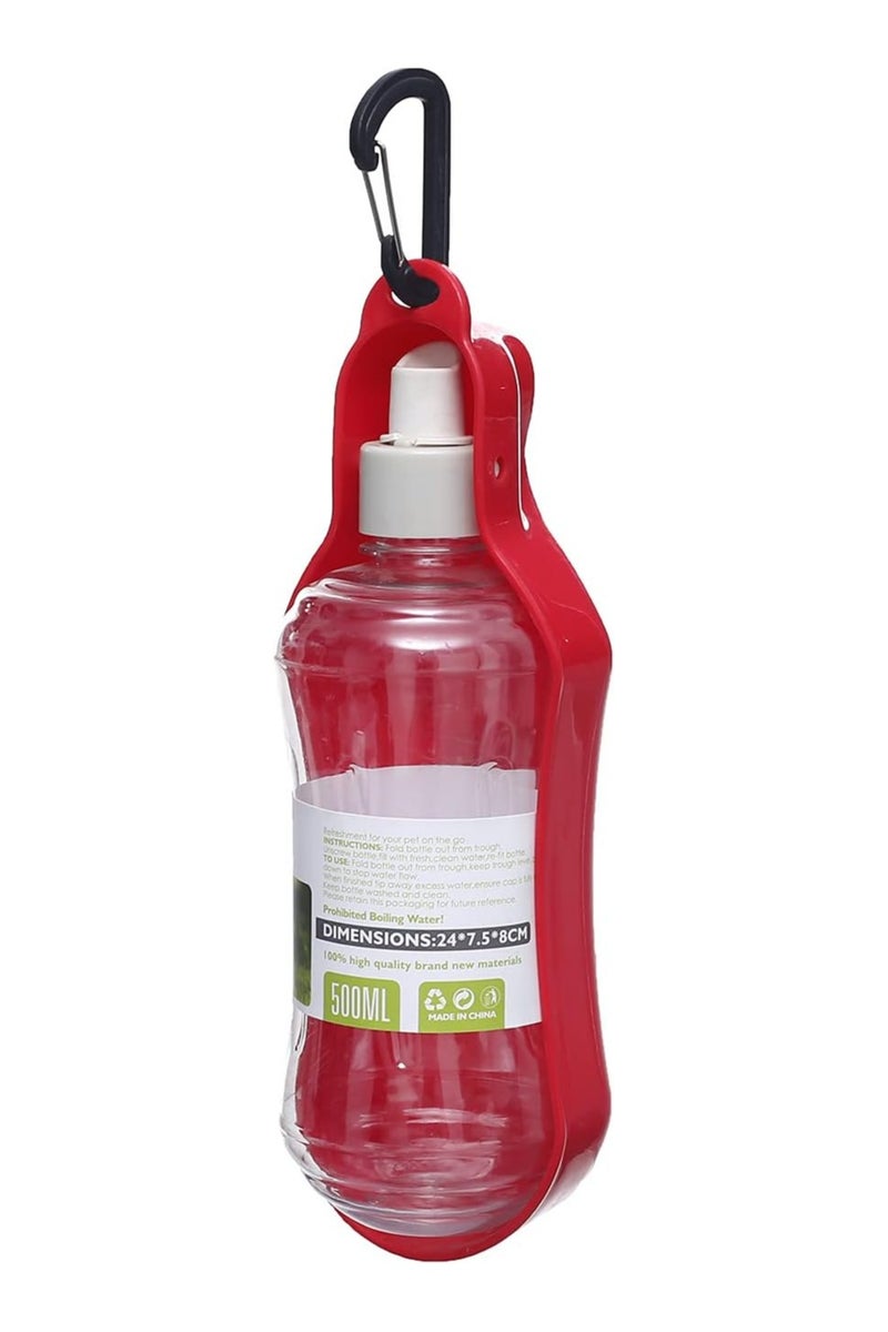 زجاجة ماء محمولة على شكل قرع للحيوانات الأليفة – 500 مل
