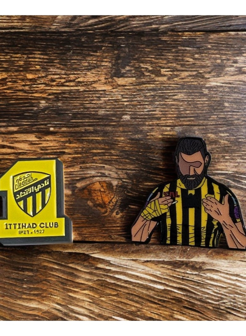 2 metal stikers Benzema and al-ittihad - Image 1
