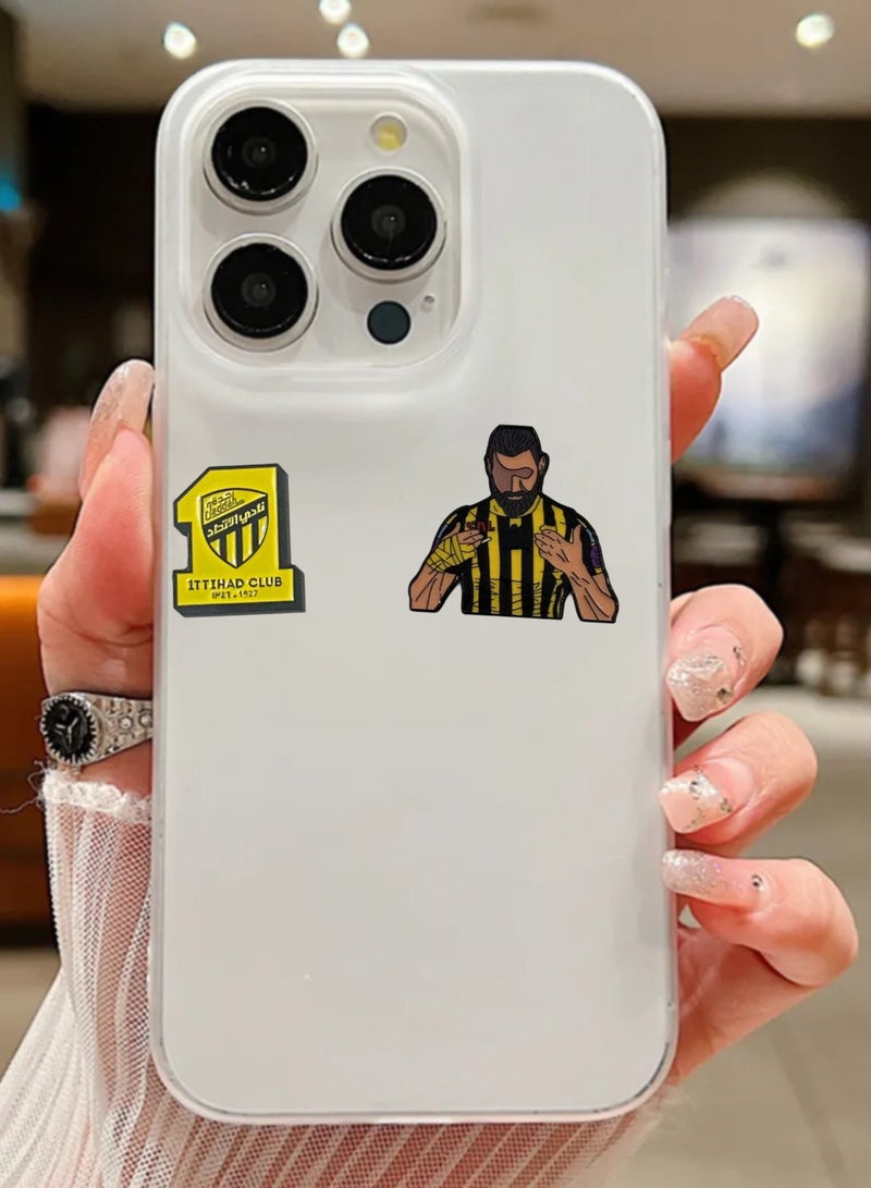 2 metal stikers Benzema and al-ittihad - Image 2