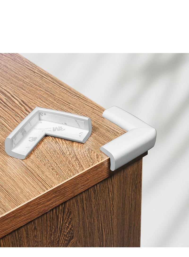 StickGuard Self Adhesive Table Corner Protectors (12 Pack), Pre Taped Baby Safety Corner Guards for Sharp Edges, Soft Edge Bumpers, Childproof Cushioning for Furniture, Desks, Coffee Tables - White - Image 4