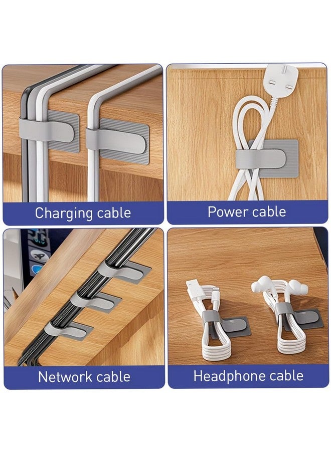 Serplex® 20Pcs Self Adhesive Nylon Cable Organizer Straps, 3.54" Reusable Hook & Loop Cord Ties, Under Desk Cord Holders for USB Cables, Power Cords, Wires, Multipurpose Wire Clip for Office Home - Image 3