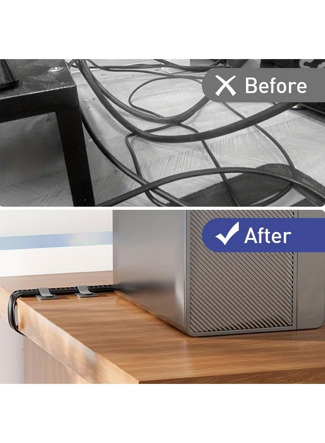 Serplex® 20Pcs Self Adhesive Nylon Cable Organizer Straps, 3.54" Reusable Hook & Loop Cord Ties, Under Desk Cord Holders for USB Cables, Power Cords, Wires, Multipurpose Wire Clip for Office Home - Image 4