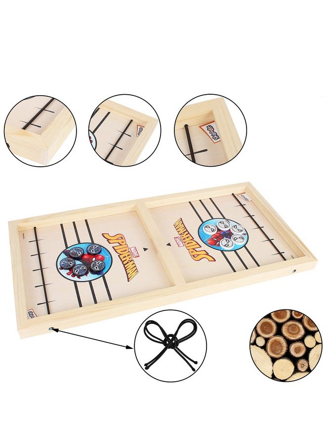 SKOODLE - Skoodle Avengers Sling Puck Game Board String Hockey Toy (Spider Man) Portable Table Interactive Board Game for Kids & Adults, Desktop Board Game for All Age Group - Image 1