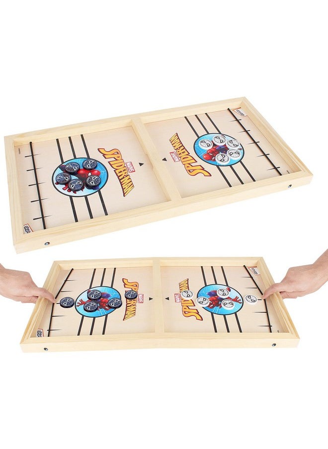 SKOODLE - Skoodle Avengers Sling Puck Game Board String Hockey Toy (Spider Man) Portable Table Interactive Board Game for Kids & Adults, Desktop Board Game for All Age Group - Image 1