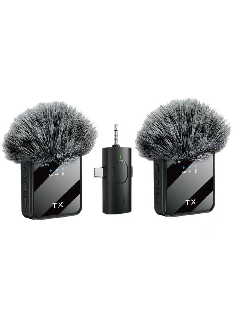 Generic - New F11 lavalier microphone 3-in-1 wireless microphone short video shooting mobile phone noise cancelling live microphone - Image 1