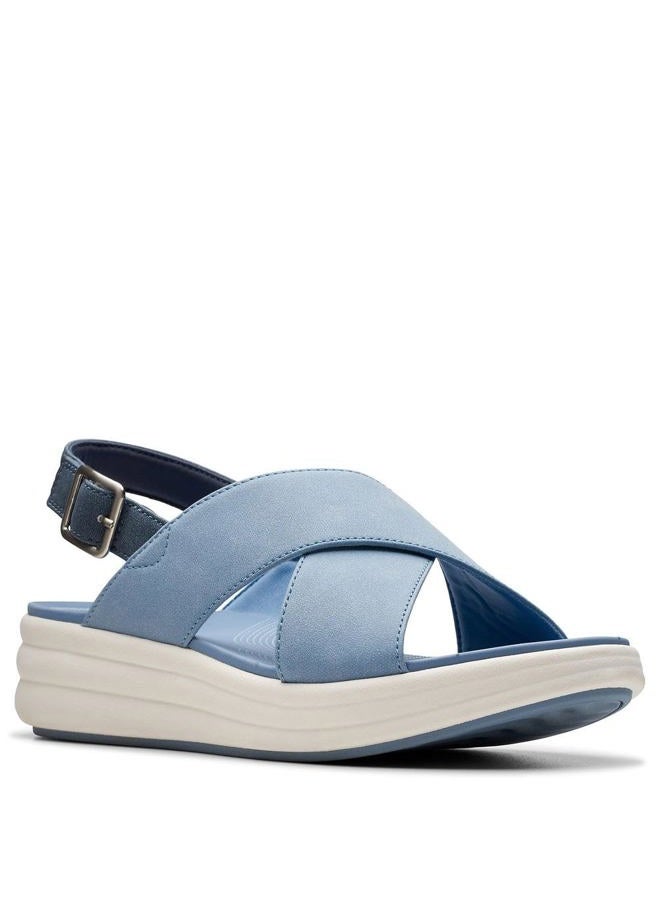 clarks Women's Casual Wedge Sandal, Denim, 9 - Image 1