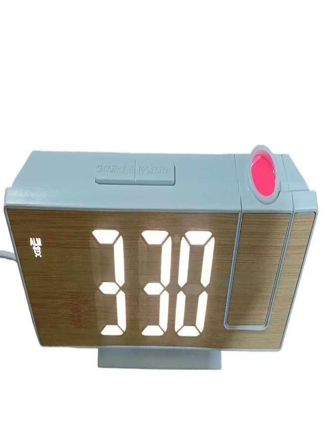 PRIMINI Umi 7.3’’ Digital Alarm Table Clock with Projector Display Snooze Function Temperature LED Loud Sound Alarm for Students Bedroom Clock with (Digital Alarm Projector Display) - Image 4