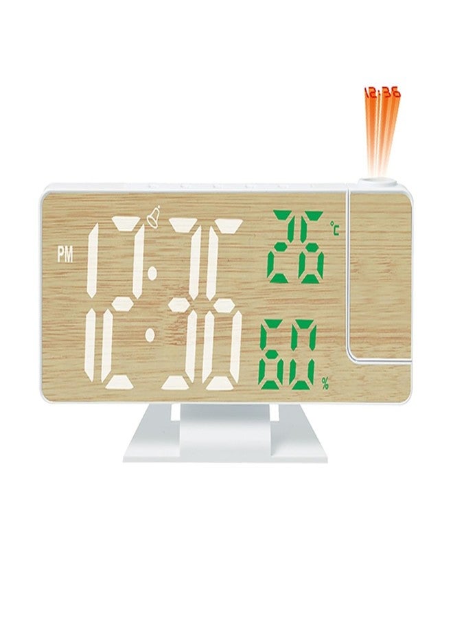 PRIMINI Umi 7.3’’ Digital Alarm Table Clock with Projector Display Snooze Function Temperature LED Loud Sound Alarm for Students Bedroom Clock with (Digital Alarm Projector Display) - Image 1