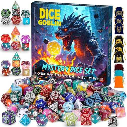 CiaraQ Polyhedral Dice Set DND Role Playing Dice for Dungeons and Dragons RPG Table Games Random Color 63pcs - Image 1