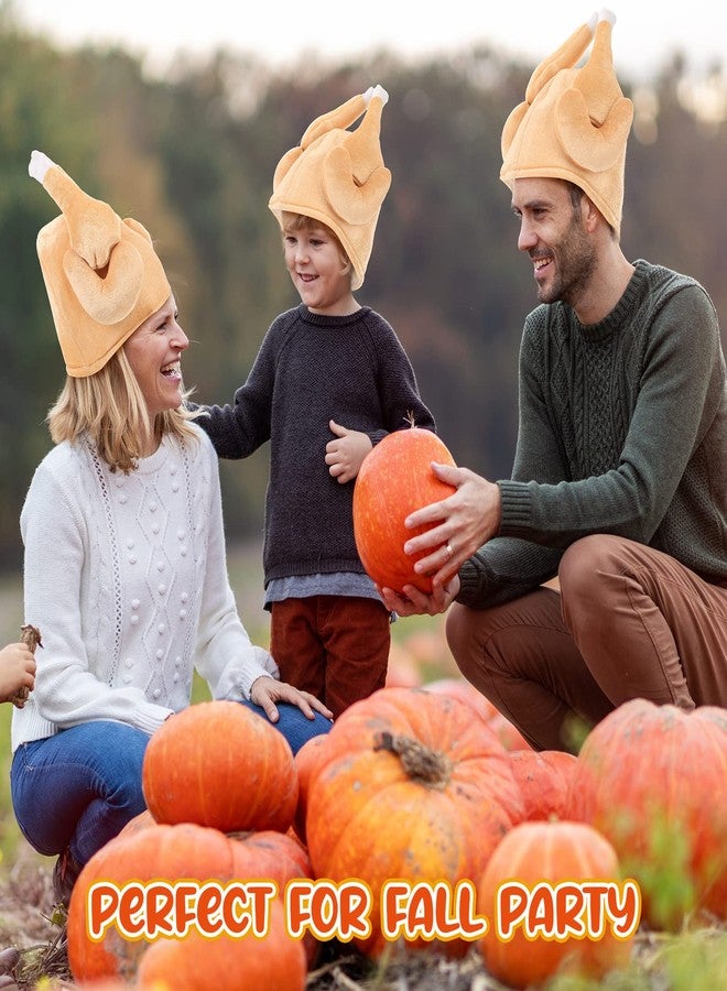 Hanaive 10 Pieces Thanksgiving Turkey Hats Bulk Turkey Hats for Dress-up Party Plush Turkey Hat Party Supplies(Classic Style) - Image 5