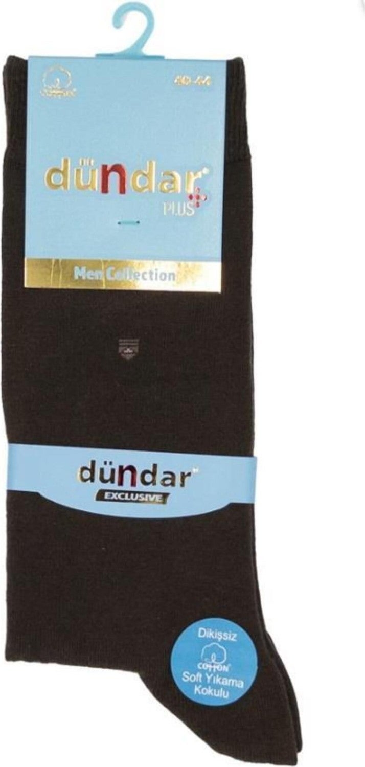 Dündar Çorap Dundar Socks Plus Men's Lycra Socks Brown 6-Pack 5527