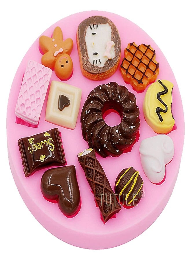 Jansowin Cute Mini Candy Cookies Silicone Mold Set Crafting Tool Projects Epoxy Fondant Pendant Cake Topper Decoration Desserts Jelly Shots Gum Paste Resin Pudding Crystal Trinket Jello, One Size - Image 1