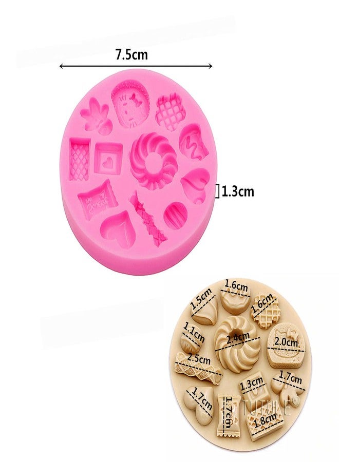 Jansowin Cute Mini Candy Cookies Silicone Mold Set Crafting Tool Projects Epoxy Fondant Pendant Cake Topper Decoration Desserts Jelly Shots Gum Paste Resin Pudding Crystal Trinket Jello, One Size - Image 2