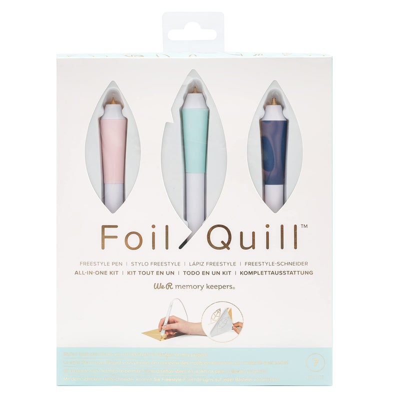 We R Memory Keepers Foil Quill Tool Freestyle Starter Kit, Includes Fine, Standard, and Bold Tip Pens, Foil Rolls in Gold, Silver, Copper, and Placement Tape DIY Scrapbooks, Journals, Planners, Cards - Image 2