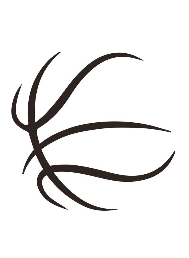 SUPERDANT Basketball Wall Stickers Wall Decor Basketball Lines Vinyl Wall Decals Sports Adhesive Sticker DIY Vinyl Art Decor for Bedroom Living Room Children's Room Kids Wall Decor 90x35cm - Image 3