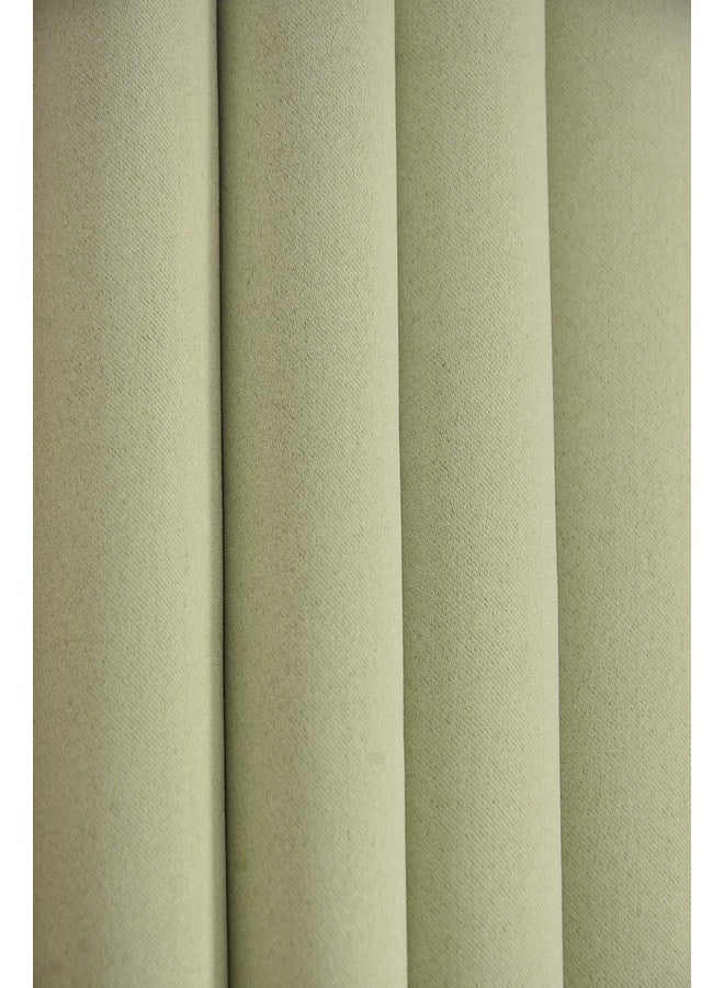 LaVichitra 2 Pieces Premium Blackout Curtains - Thermal Insulated, 3 Layered, 100% Opaque Door Curtain - 7 ft, Green - Image 2