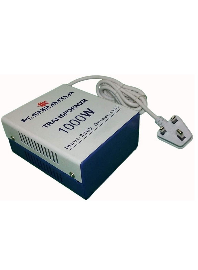 Kodama 1000-Watt 3 Pin Power Cord Safety Fuse Included Transformer 220V To 110V Step Down Power Converter  - Image 2