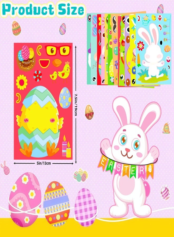 ٤٨ ورقة من ملصقات عيد الفصح للأطفال الصغار، اصنع بنفسك ملصقات على شكل وجوه مع بيض وأرانب وخراف، ملصقات حرفية لعيد الفصح لحشو سلال عيد الفصح، هدايا حفلات الأطفال، لوازم وديكورات - Image 3
