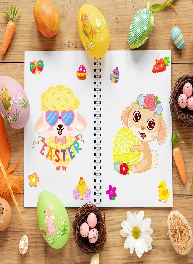 ٤٨ ورقة من ملصقات عيد الفصح للأطفال الصغار، اصنع بنفسك ملصقات على شكل وجوه مع بيض وأرانب وخراف، ملصقات حرفية لعيد الفصح لحشو سلال عيد الفصح، هدايا حفلات الأطفال، لوازم وديكورات - Image 4