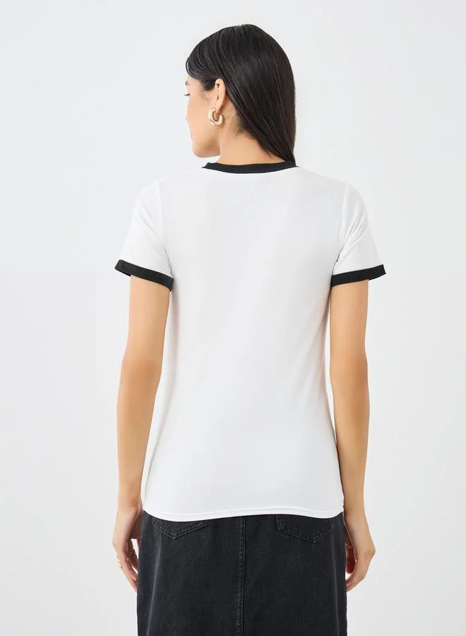Styli Styli Graphic Print Short Sleeve T-Shirt