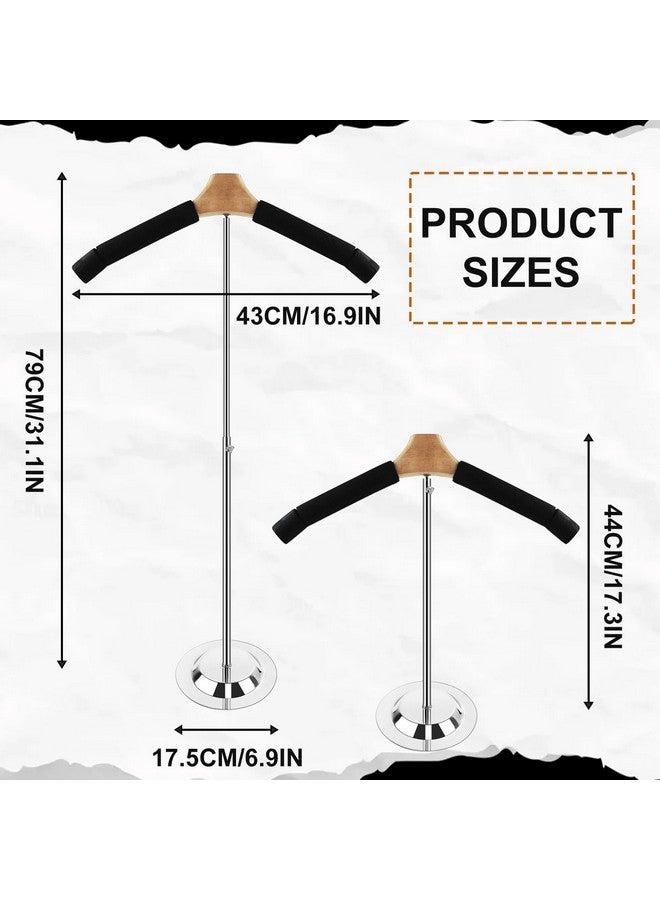 Hlimior Hlimior 2 Pack AdjustableT Shirt Display Flexible Shoulder Stand，Portable T Shirt Display Stand for Clothing Garment Coat Retail Vendor，Shirt Rack，Metal Clothing Display Rack,17.3 x 31.3 Inch - Image 2
