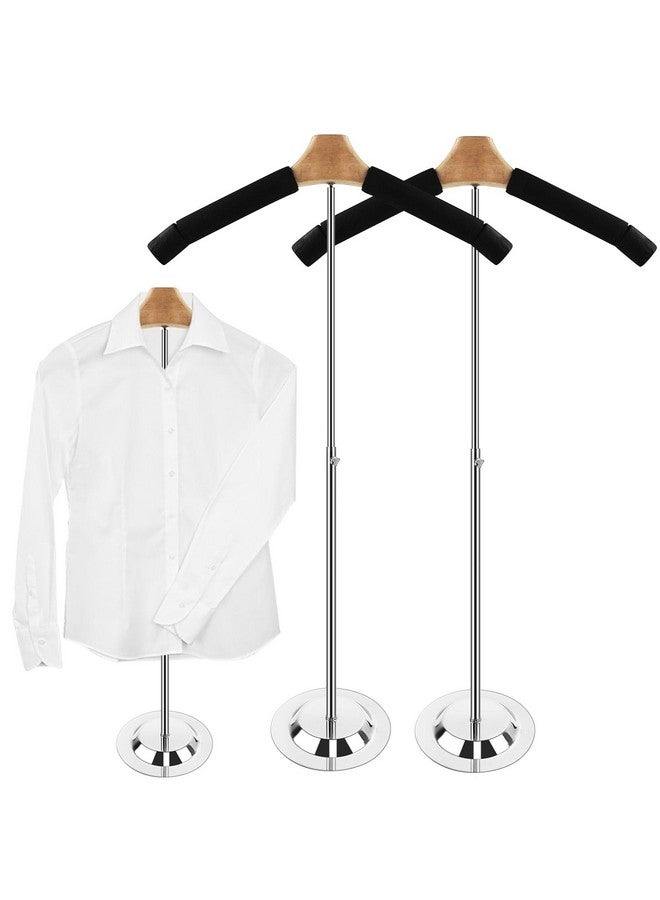Hlimior Hlimior 2 Pack AdjustableT Shirt Display Flexible Shoulder Stand，Portable T Shirt Display Stand for Clothing Garment Coat Retail Vendor，Shirt Rack，Metal Clothing Display Rack,17.3 x 31.3 Inch - Image 1