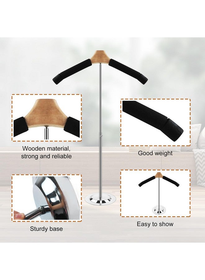 Hlimior Hlimior 2 Pack AdjustableT Shirt Display Flexible Shoulder Stand，Portable T Shirt Display Stand for Clothing Garment Coat Retail Vendor，Shirt Rack，Metal Clothing Display Rack,17.3 x 31.3 Inch - Image 3
