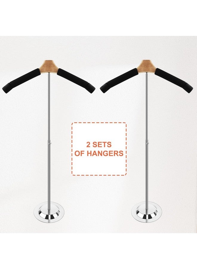Hlimior Hlimior 2 Pack AdjustableT Shirt Display Flexible Shoulder Stand，Portable T Shirt Display Stand for Clothing Garment Coat Retail Vendor，Shirt Rack，Metal Clothing Display Rack,17.3 x 31.3 Inch - Image 4