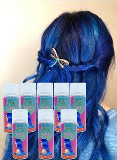 8 Pieces Hair Colour Spray Blue