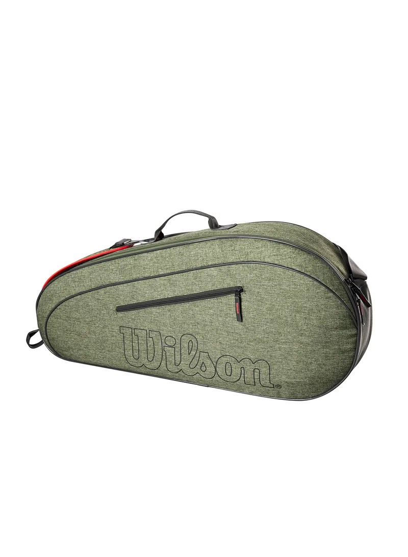 Wilson Team Tennis Bag, Adults, Green, Holds up to 3 Rackets