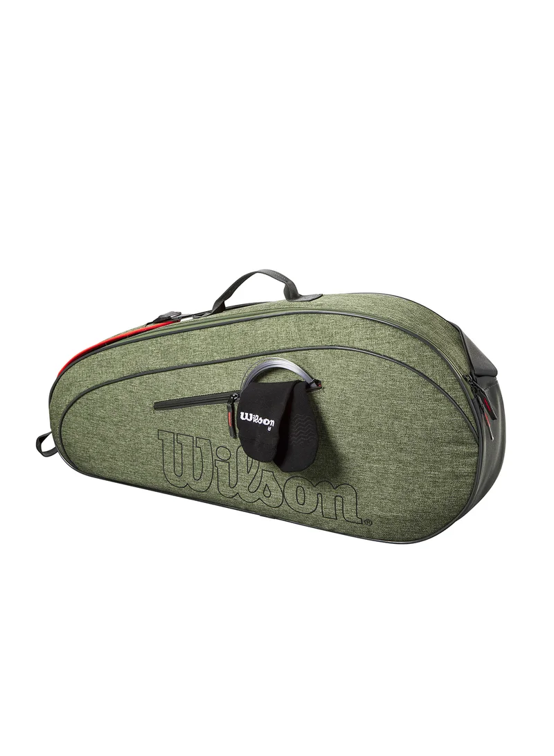 Wilson Team Tennis Bag, Adults, Green, Holds up to 3 Rackets