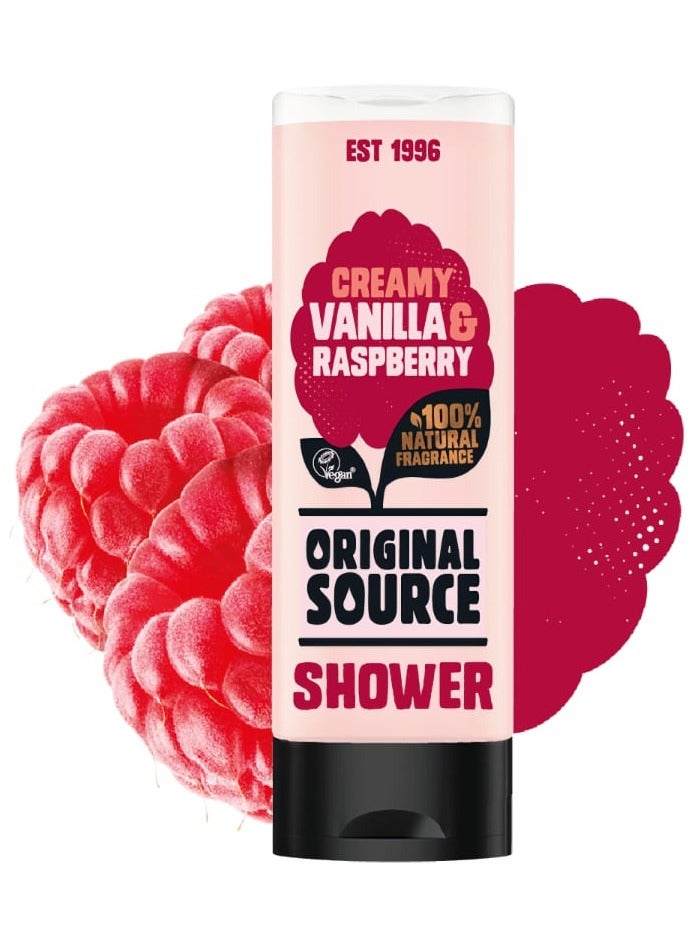 Original Source CREAMY VANILLA & RASPBERRY SHOWER GEL 500mL - Image 2